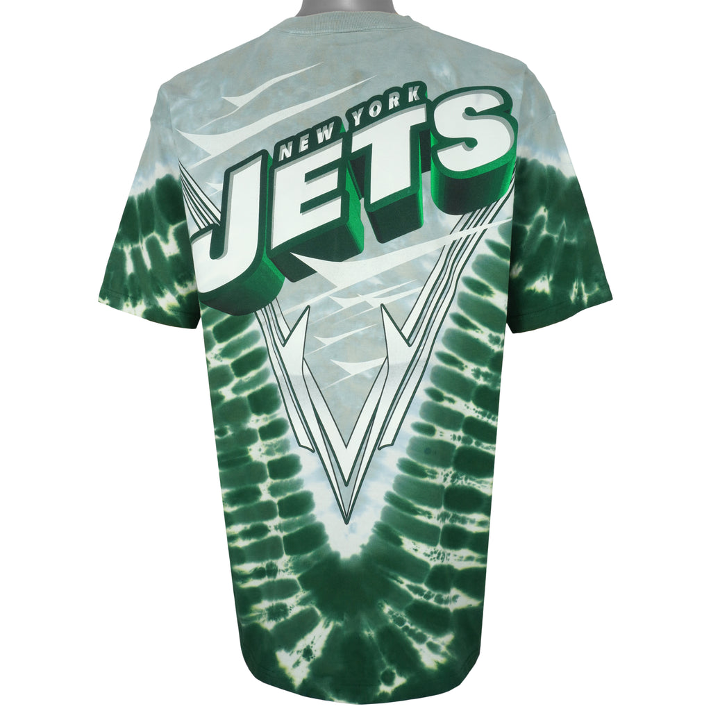 NFL (Liquid Blue) - New York Jets Spell-Out T-shirt 1990s X-Large Vintage Retro Football