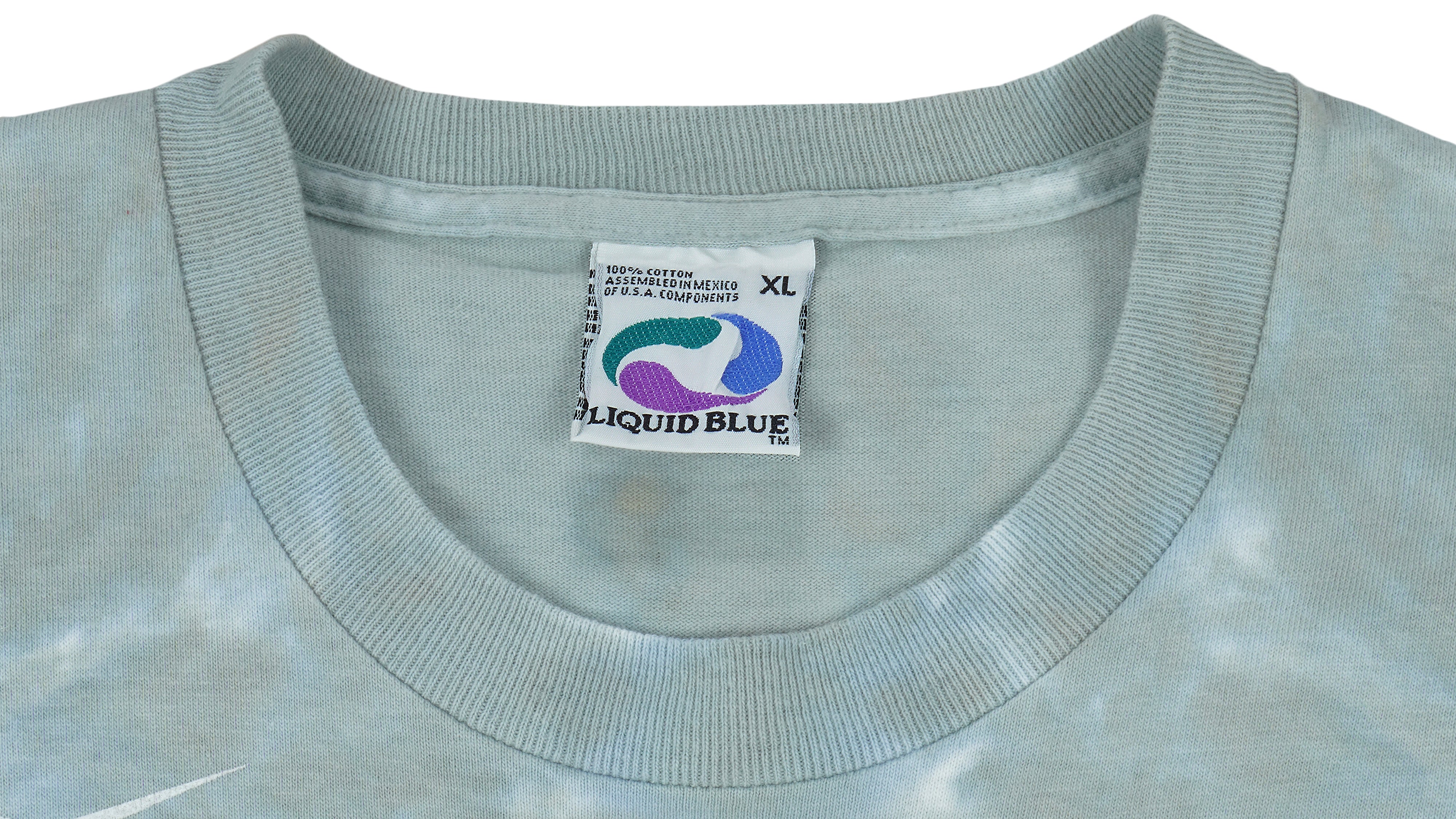 90s Dallas Stars Liquid Blue Tie Dye T-Shirt