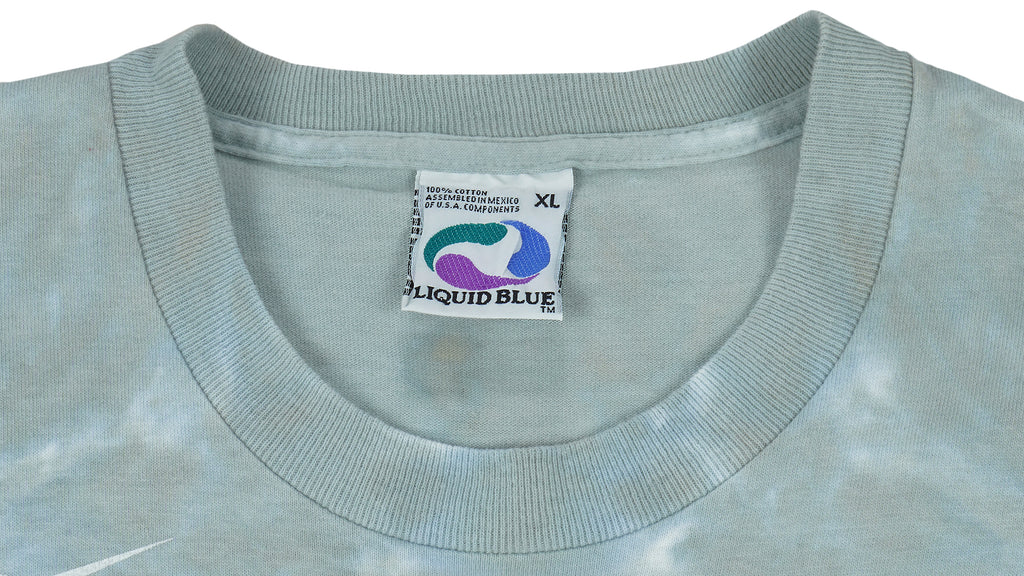NFL (Liquid Blue) - New York Jets Spell-Out T-shirt 1990s X-Large Vintage Retro Football