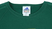 Adidas - Dark Green Spell-Out Crew Neck Sweatshirt 1990s XX-Large Vintage Retro