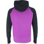 Nike - Black & Purple Hooded Sweatshirt 1990s Large Vintage Retro
