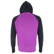 Nike - Black & Purple Hooded Sweatshirt 1990s Large Vintage Retro