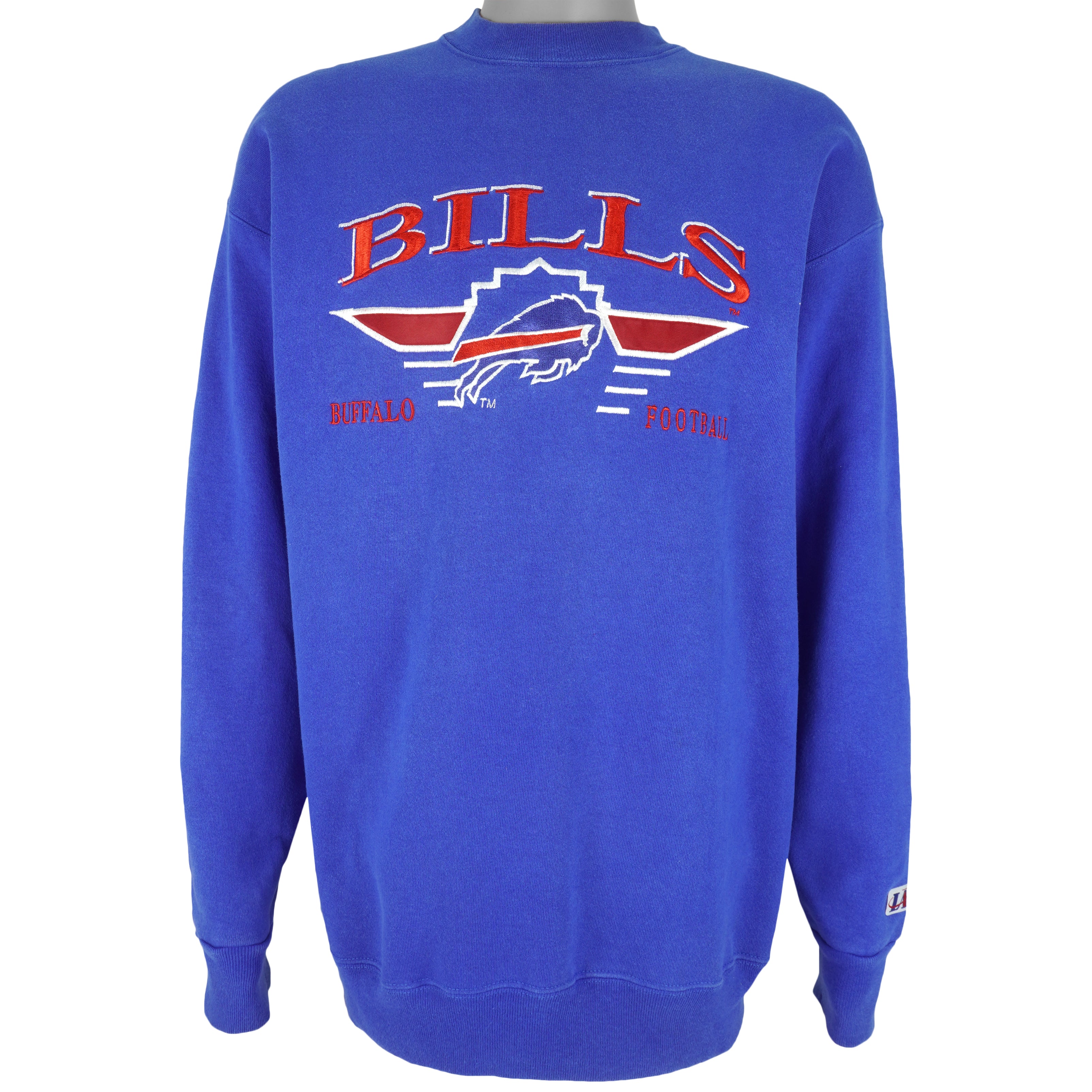 NFL (Logo Athletic) - Buffalo Bills Crew Neck Sweatshirt 1990s Large Vintage Retro Football