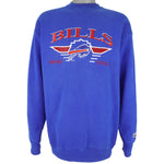 NFL (Logo Athletic) - Buffalo Bills Embroidered Crew Neck Sweatshirt 1990s Large
