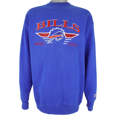NFL (Logo Athletic) - Buffalo Bills Embroidered Crew Neck Sweatshirt 1990s Large