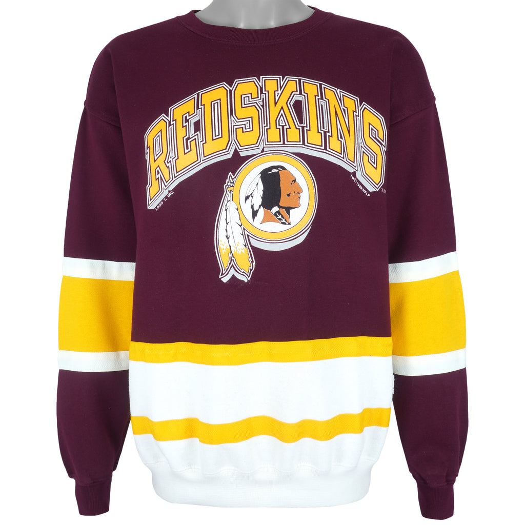 NFL (Logo 7) - Washington Redskins Crew Neck Sweatshirt 1990s Large Vintage Retro Football