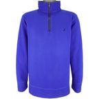 Nautica - Blue 1/4 Zip Sweatshirt 1990s X-Large Vintage Retro