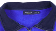 Nautica - Blue 1/4 Zip Sweatshirt 1990s X-Large Vintage Retro