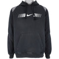 Nike - Black Hooded Sweatshirt 1990s Medium Vintage Retro