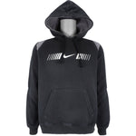Nike - Black Hooded Sweatshirt 1990s Medium Vintage Retro