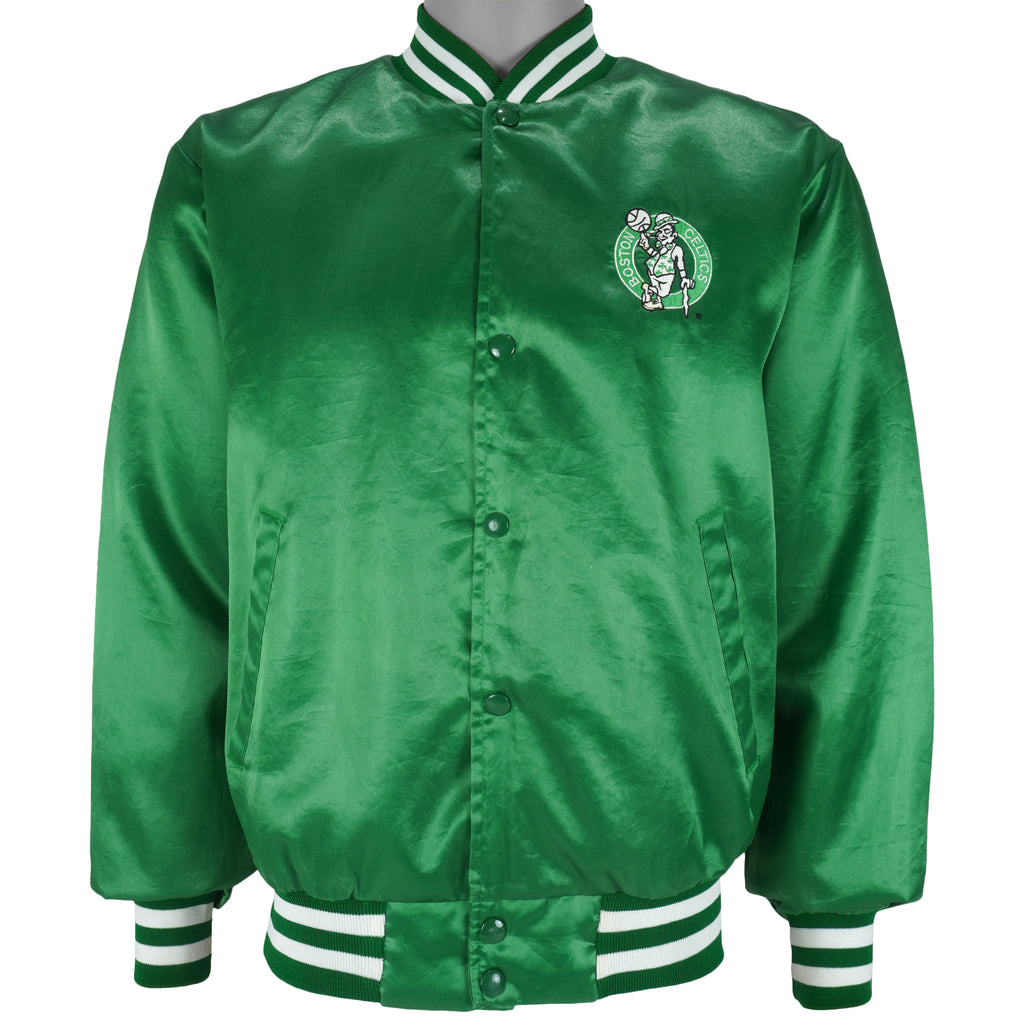 NBA (Swingster) - Green Boston Celtics Satin Jacket 1990s Medium Vintage Retro Basketball