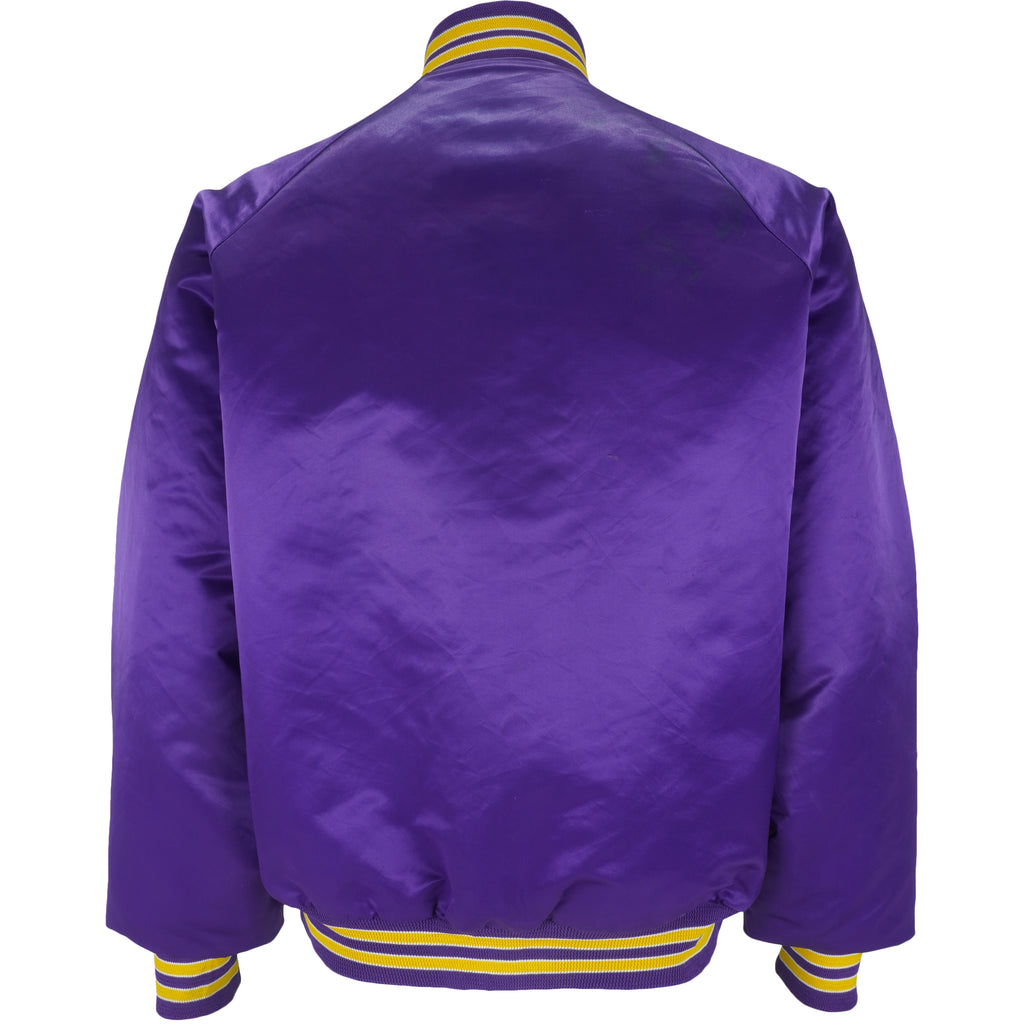 NFL (Chalk Line) - Purple Minnesota Vikings Satin Jacket 1990s Large Vintage Retro Football