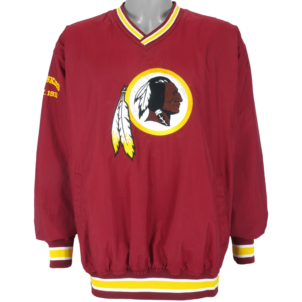 NFL - Washington Redskins V-Neck Pullover Winbreaker 1990s X-large Vintage Retro Football