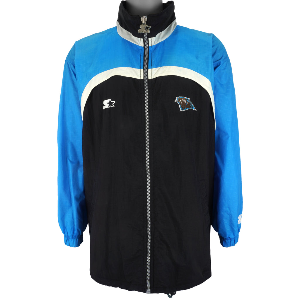 NFL (Starter) - Carolina Panthers Zip-Up Windbreaker 1990s X-Large Vintage Retro Football