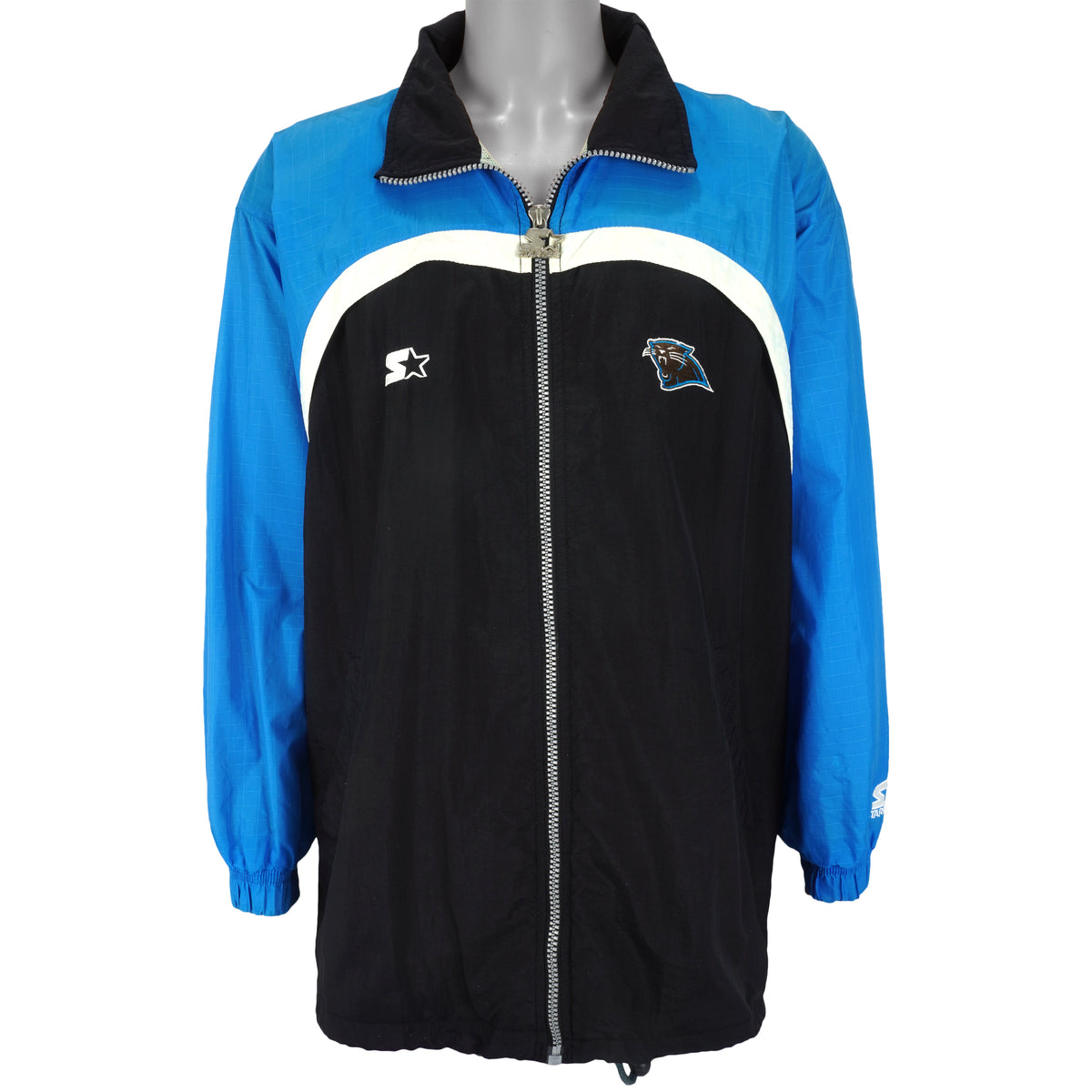NFL (Starter) - Carolina Panthers Zip-Up Windbreaker 1990s X-Large Vintage Retro Football