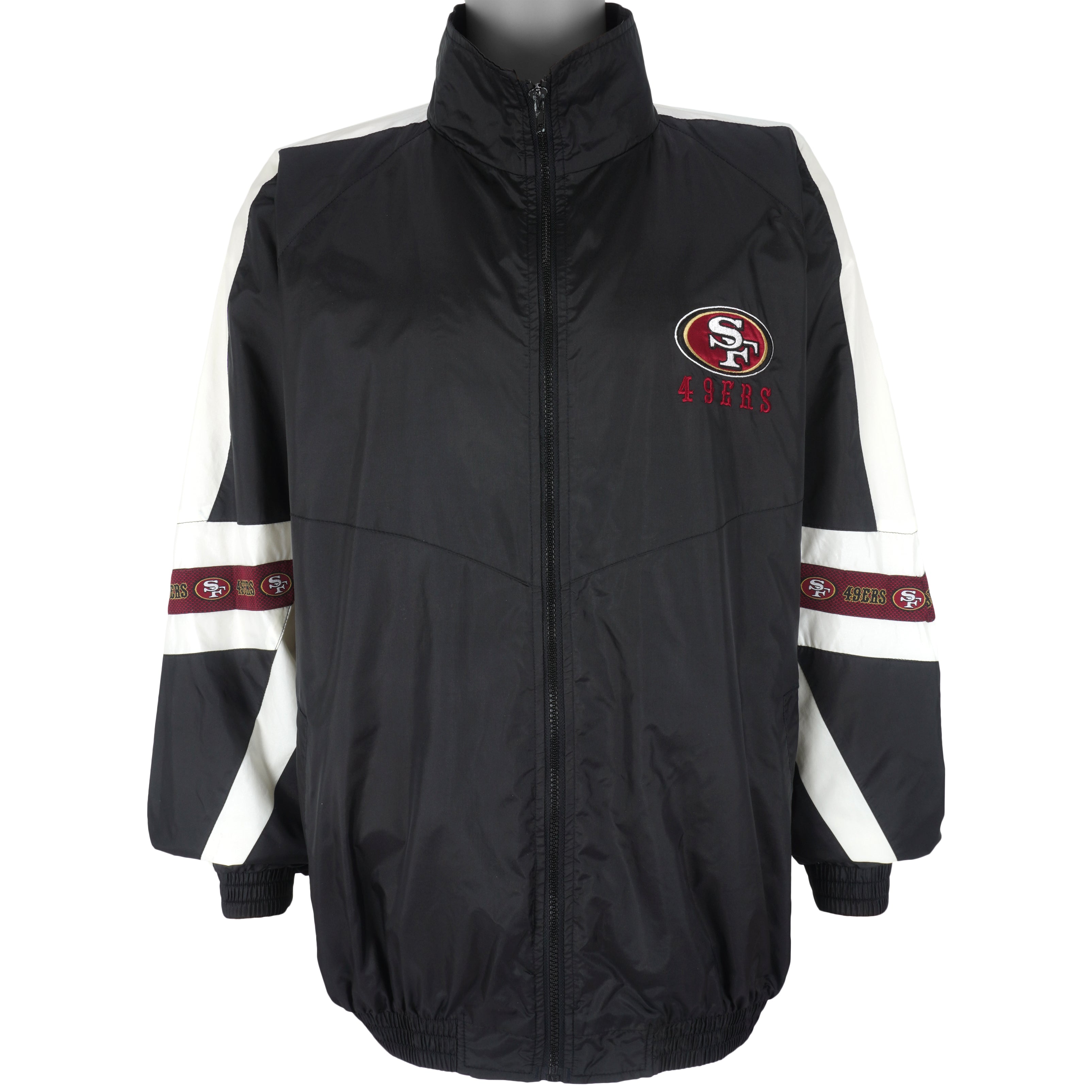 NFL (Pro Player) - San Francisco 49ers Zip-Up Windbreaker 1990s X-Large Vintage Retro Football