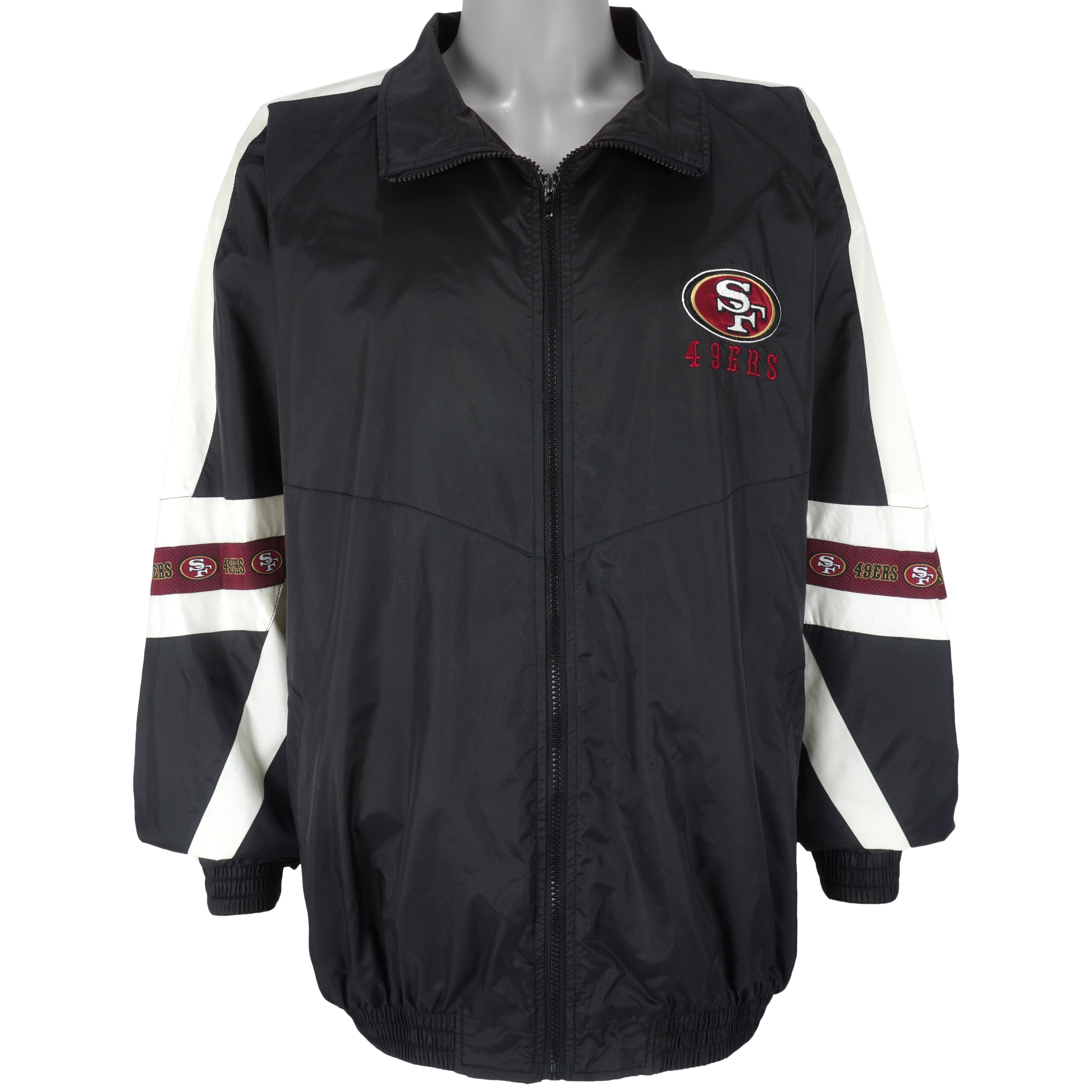 NFL (Pro Player) - San Francisco 49ers Zip-Up Windbreaker 1990s X-Large Vintage Retro Football