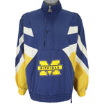 Starter - Michigan Wolverines Big Logo Windbreaker 1990s Large Vintage Retro Football College