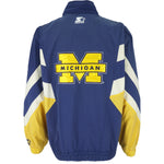 Starter - Michigan Wolverines Big Logo Windbreaker 1990s Large Vintage Retro Football College
