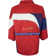 MLB - Atlanta Braves Spell-Out Windbreaker 1990s X-Large Vintage Retro Baseball