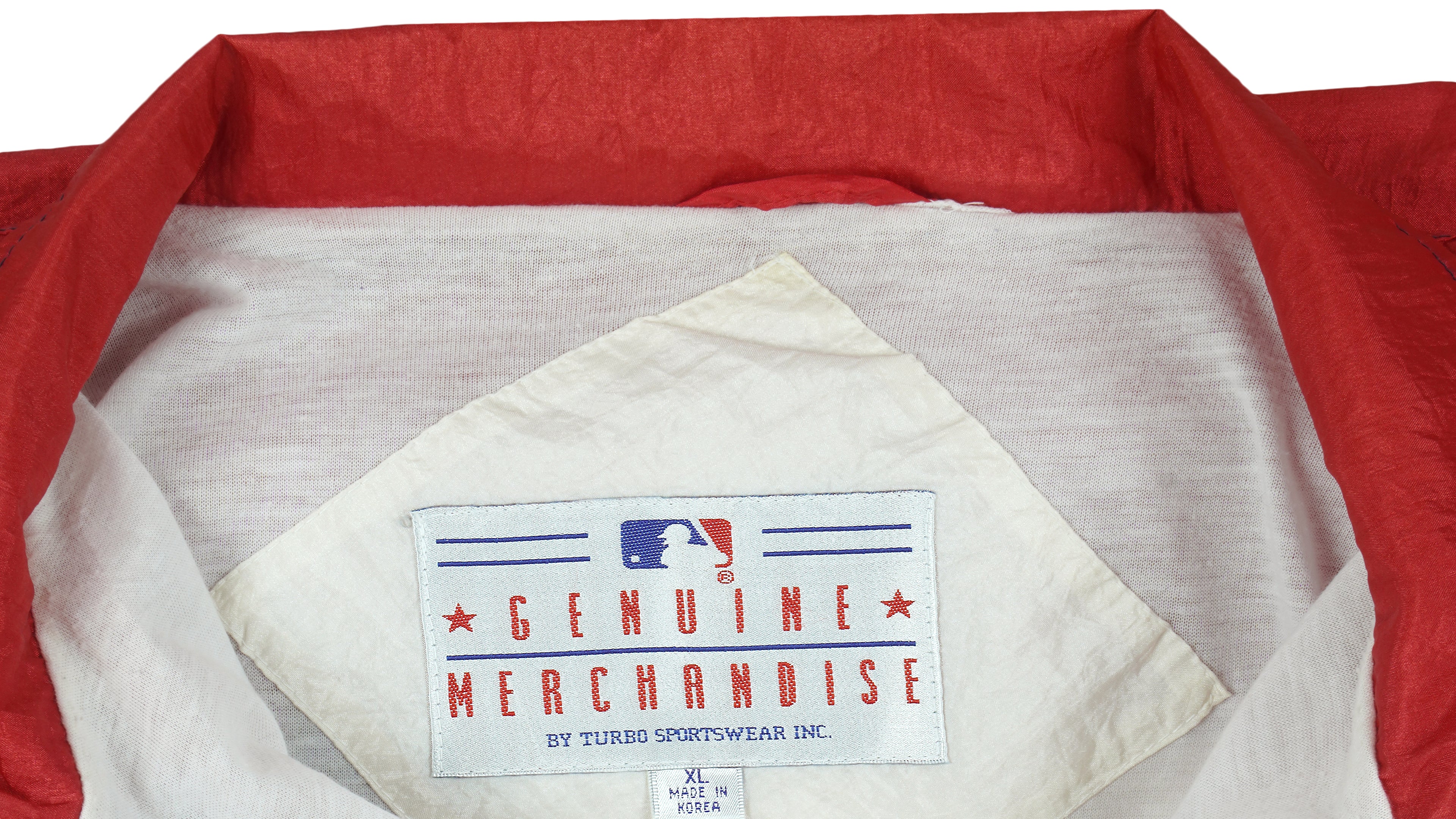 MLB - Atlanta Braves Spell-Out Windbreaker 1990s X-Large Vintage Retro Baseball