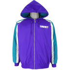 FILA - Purple Zip-Up Hooded Windbreaker 1990s X-Large Vintage Retro