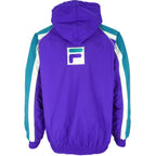 FILA - Purple Zip-Up Hooded Windbreaker 1990s X-Large Vintage Retro
