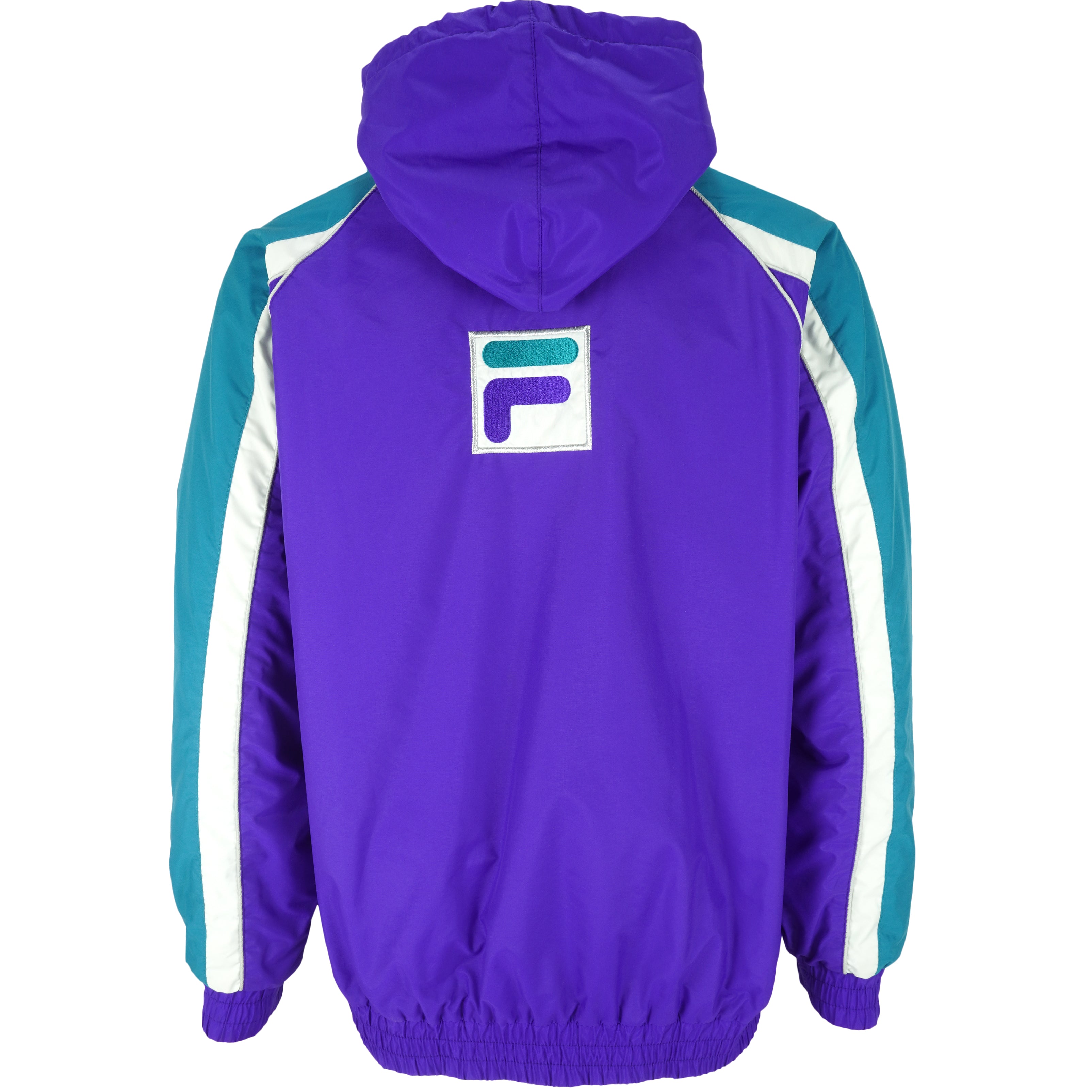 FILA - Purple Zip-Up Hooded Windbreaker 1990s X-Large Vintage Retro