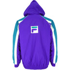 FILA - Purple Zip-Up Hooded Windbreaker 1990s X-Large Vintage Retro