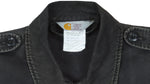 Carhartt Mens - Black Button-Up Jacket 1990s Medium Vintage Retro