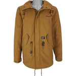 Carhartt Mens - Brown Zip-Up Hooded Jacket 1990s Large Vintage Retro