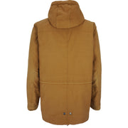 Carhartt Mens - Brown Zip-Up Hooded Jacket 1990s Large Vintage Retro