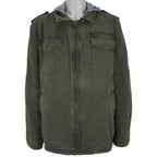 Levis - Green Hooded Jacket 1990s XX-Large Vintage Retro
