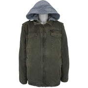 Levis - Green Hooded Jacket 1990s XX-Large Vintage Retro