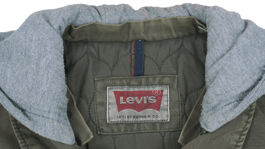 Levis - Green Hooded Jacket 1990s XX-Large Vintage Retro