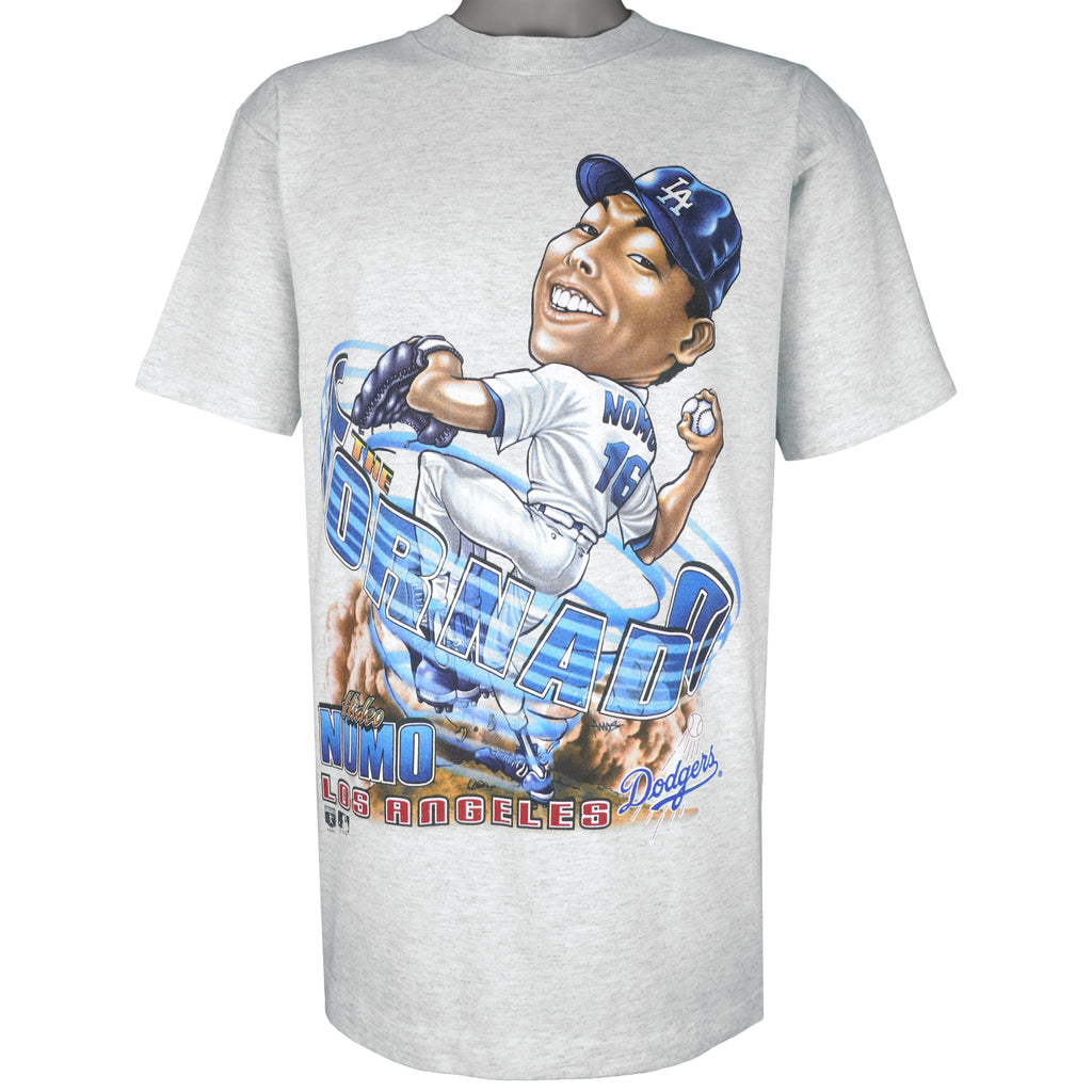 MLB (Salem) - Hideo Nomo, Los Angeles, Dodgers T-Shirt 1990s Medium Vintage Retro Baseball