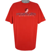 Puma - Red Portland Trailblazers T-shirt 1990s X-Large Vintage Retro Basketball