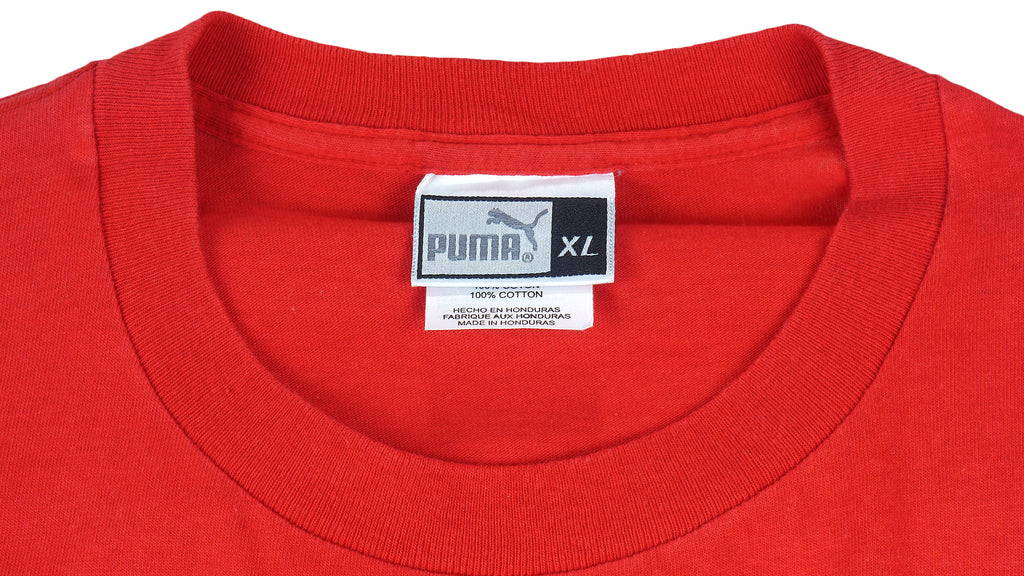 Puma - Red Portland Trailblazers T-shirt 1990s X-Large Vintage Retro Basketball