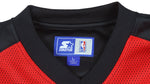 Starter - Red & Black Chicago Bulls T-Shirt 1990s Large Vintage Retro Basketball