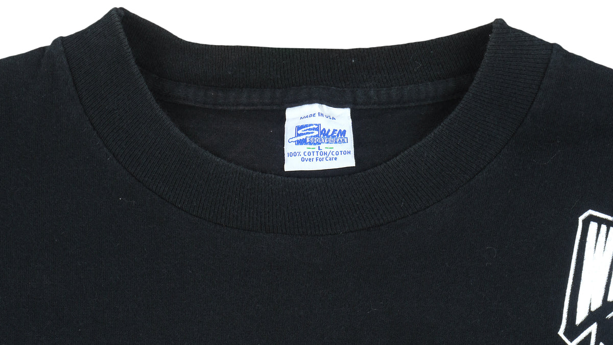 NHL (Salem) - Chicago Blackhawks Spell-Out T-Shirt 1990s Large Vintage Retro Hockey