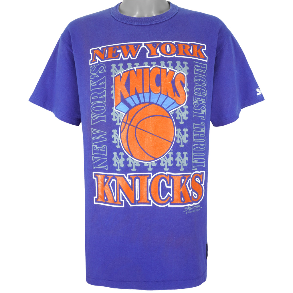 Starter - New York Knicks Spell-Out T-Shirt 1991 X-Large Vintage Retro Basketball