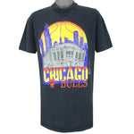 NBA (Stedman) - Chicago Bulls, Stadium T-Shirt 1990 X-Large Vintage Retro Basketball