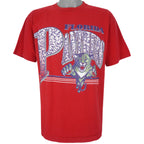 NFL (True-Fan) - Carolina Panthers Spell-Out T-Shirt 1990s Large Vintage Retro Football