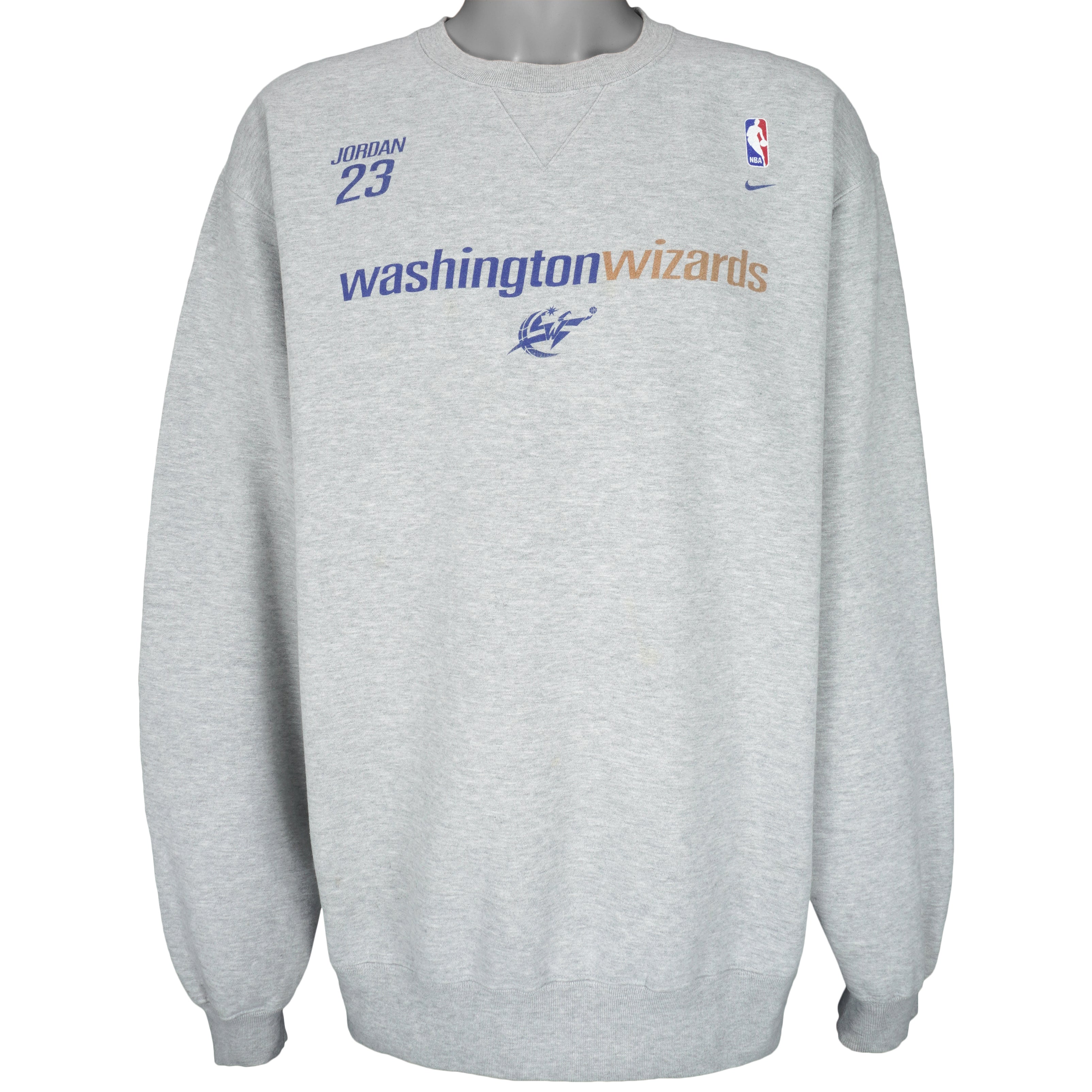 Nike - Washington Wizards, Jordan #23 Crew Neck Sweatshirt 1990s X-Large Vintage Retro Basketball