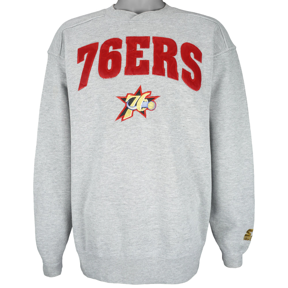 Starter - Philadelphia 76ers Crew Neck Sweatshirt 1990s Medium Vintage Retro Basketball