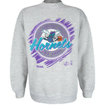 NBA (Trench) - Charlotte Hornets Crew Neck Sweatshirt 1991 X-Large Vintage Retro Basketball