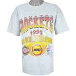NBA (Artex) - Houston Rockets, World Champions T-Shirt 1995 Large Vintage Retro Basketball 