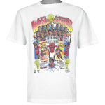 NBA (Salem) - Bulls 3 Time Champs Comic Caricature T-Shirt 1993 Medium