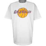 NBA (AAA) - Los Angeles Lakers Spell-Out T-Shirt 1990s X-Large Vintage Retro Basketball