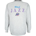 NBA (Logo 7) - Utah Jazz Embroidered Crew Neck Sweatshirt 1990s Medium Vintage Retro Basketball